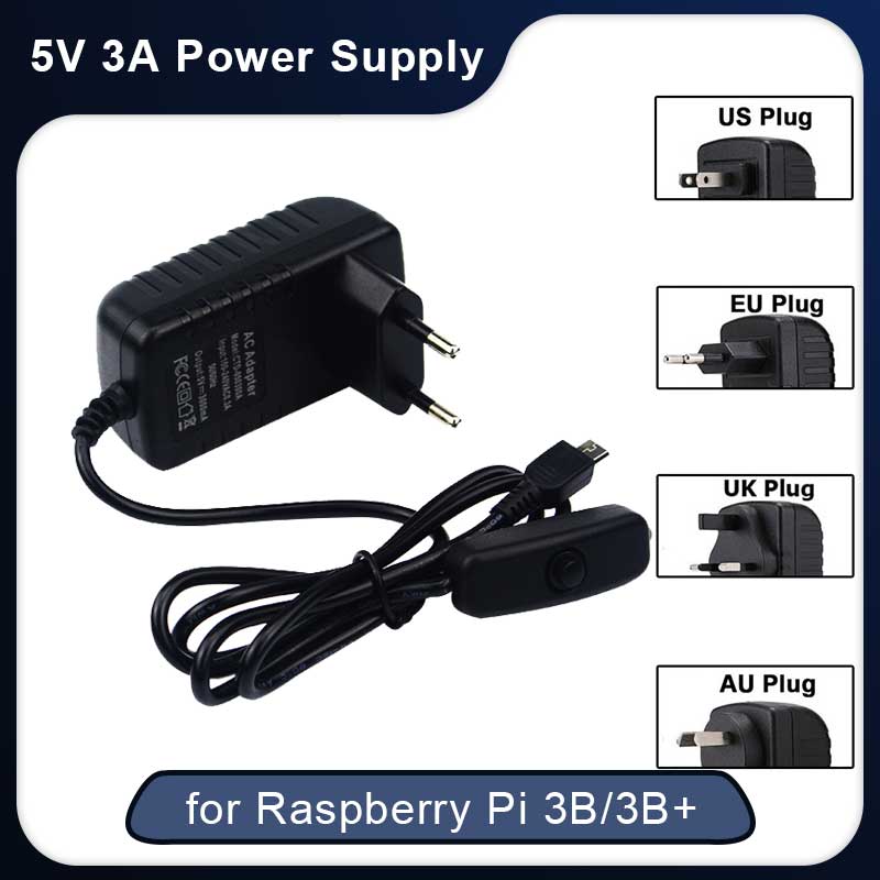 Pi Power Supply - 5V 3A 라즈베리 파이 3 모델