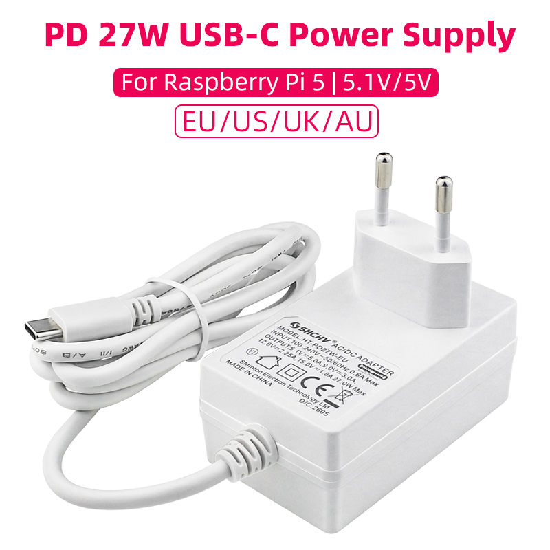 Pi Power Supply - 라즈베리 파이 5 5.1V 5A 전원
