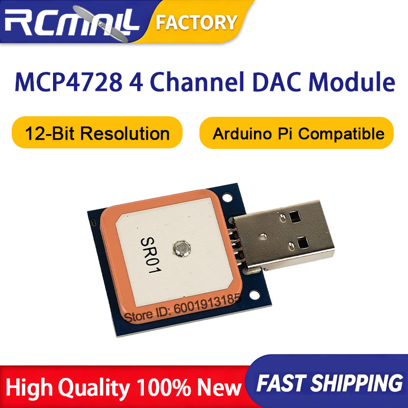 Raspberry Pi 4 - MCP4728 12비트 I2C DAC 모듈 4채널