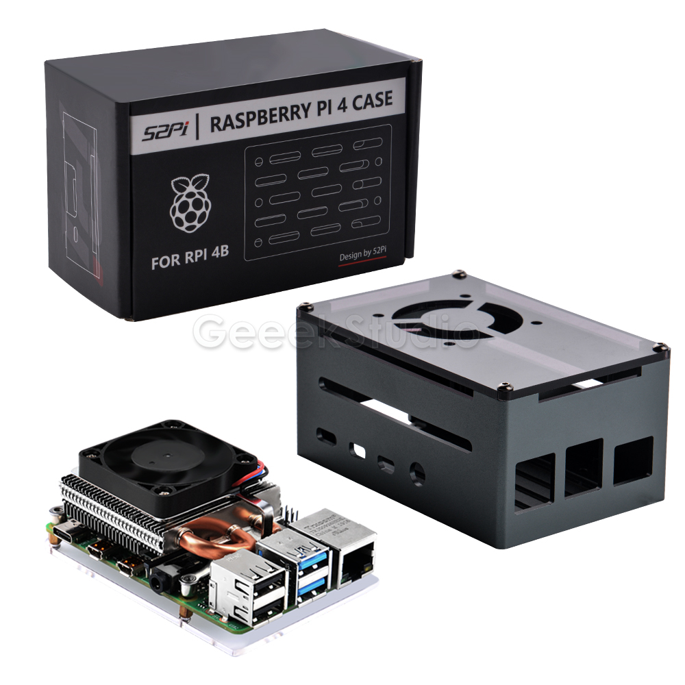 Pi 4 Case - 로우 프로파일 아이스 타워 냉각 팬