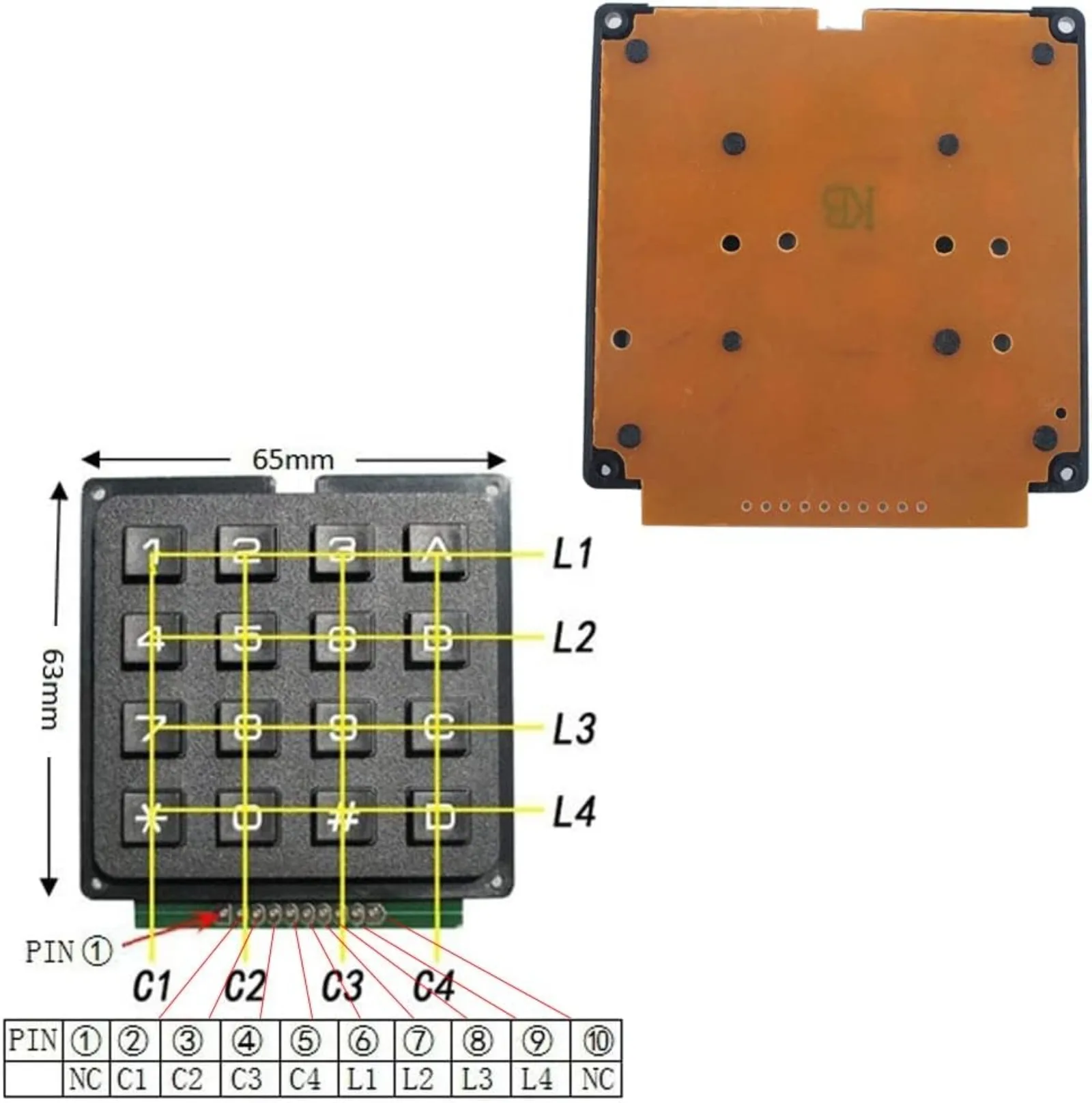 4x4 매트릭스 멤브레인 키패드 16키 키보드 모듈(아 - Arduino Kit 리뷰 및 가격
