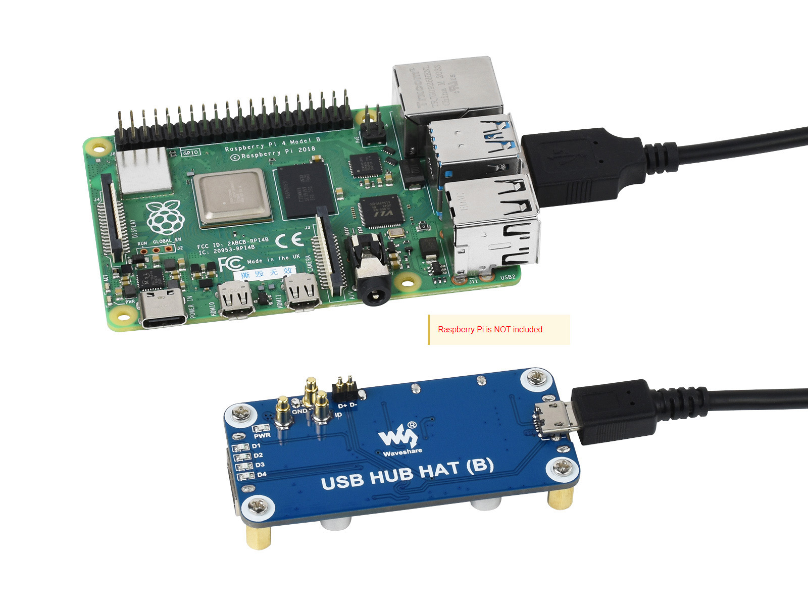 Waveshare USB 허브 HAT(B) 4개 포트  - Pi Zero 리뷰 및 가격