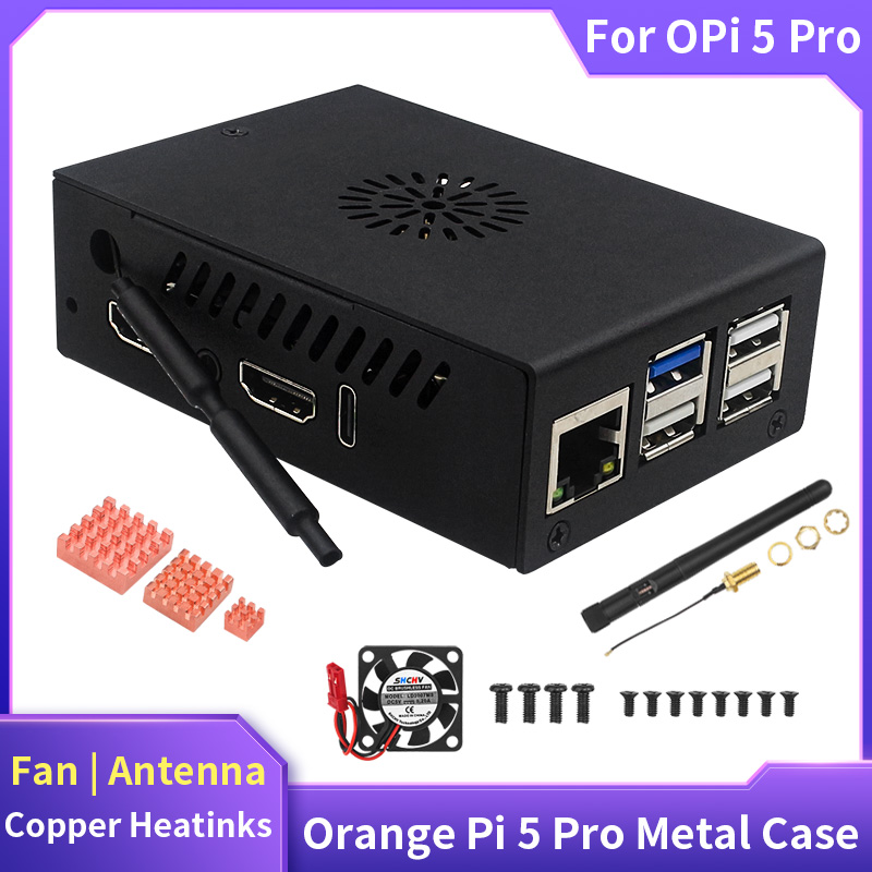 Orange Pi 5 Pro 케이스 금속 쉘 냉각 팬  - Pi Power Supply 리뷰 및 가격
