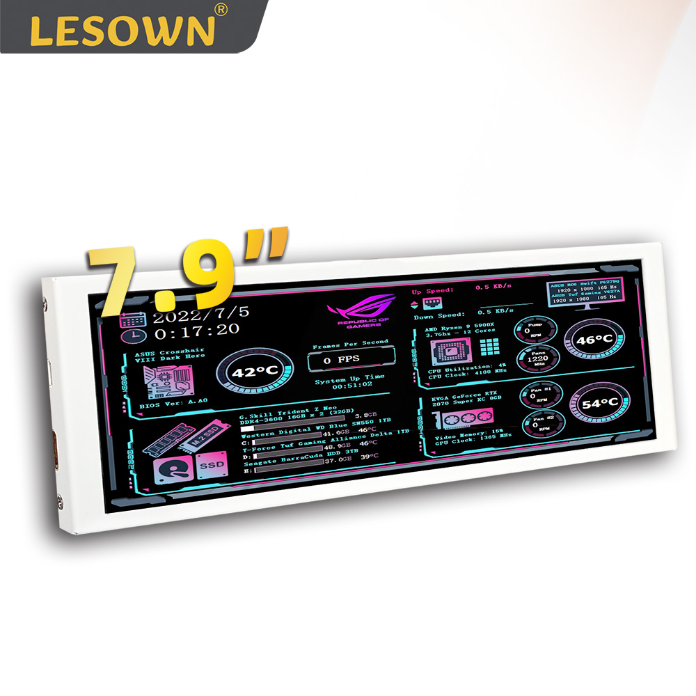 LESOWN 바 디스플레이 7.9인치 화이트 LCD 와 - Pi 4 Case 리뷰 및 가격