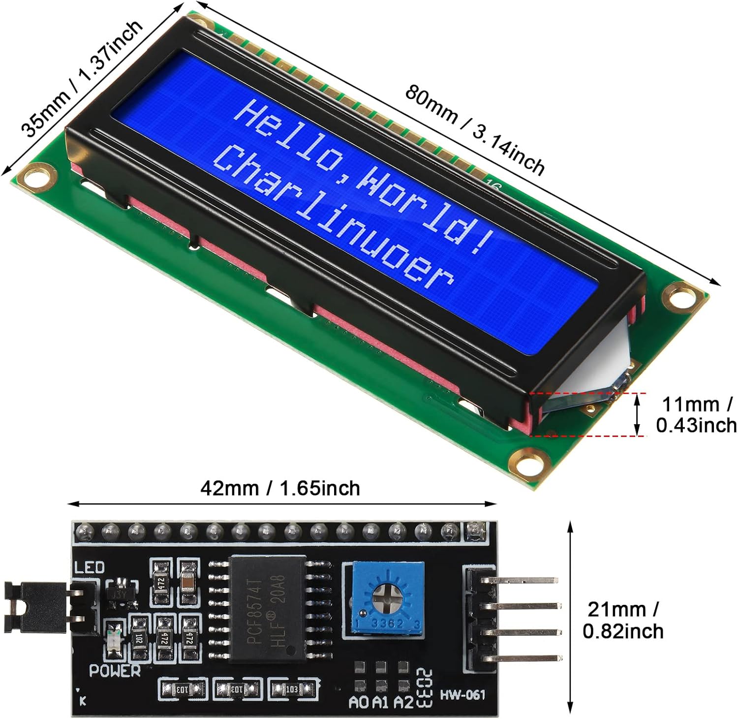 1세트 1602 LCD 20*4 블루 스크린 I2C I - Pi Display 리뷰 및 가격