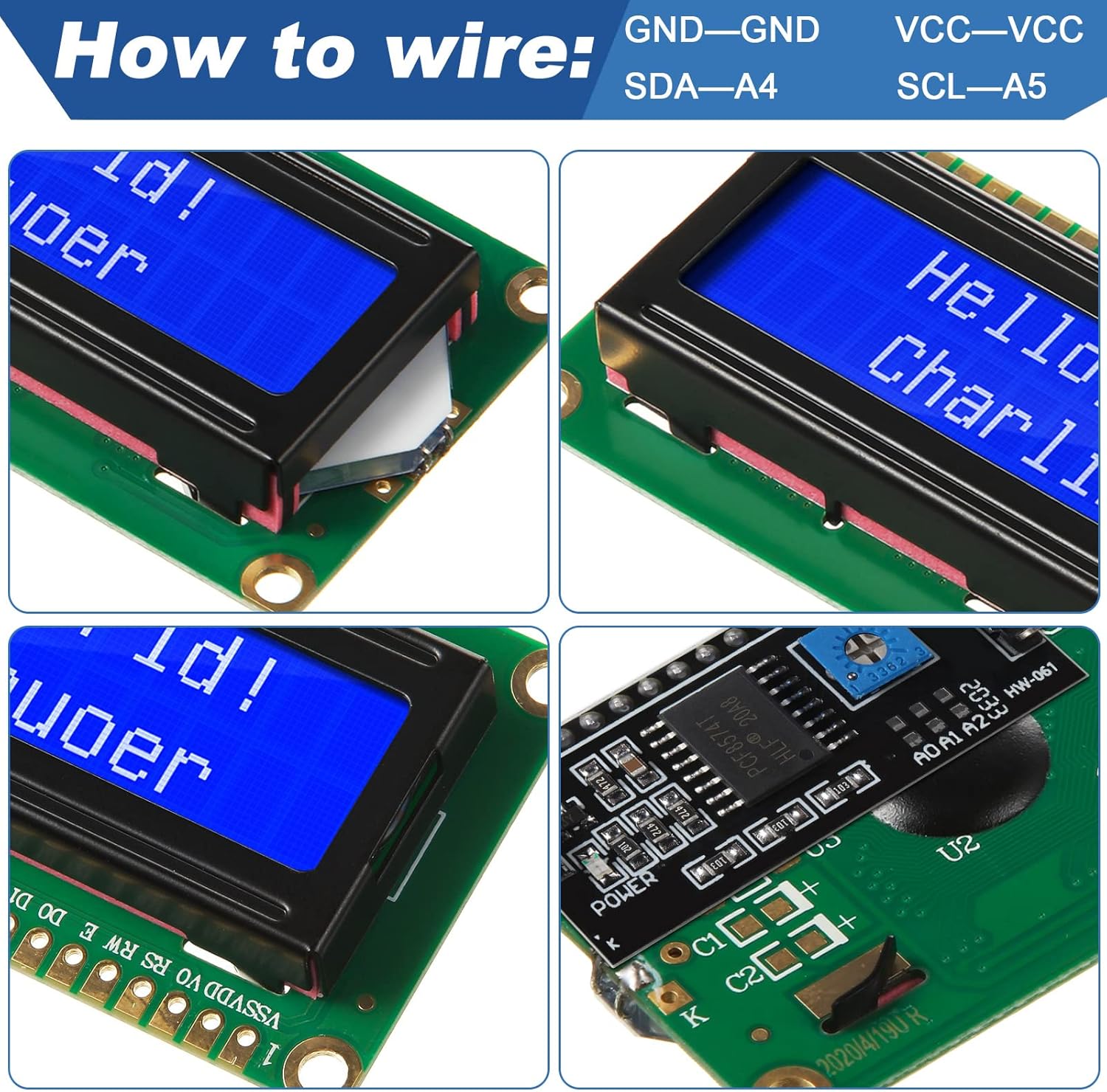 1세트 1602 LCD 20*4 블루 스크린 I2C I - Pi Display 리뷰 및 가격