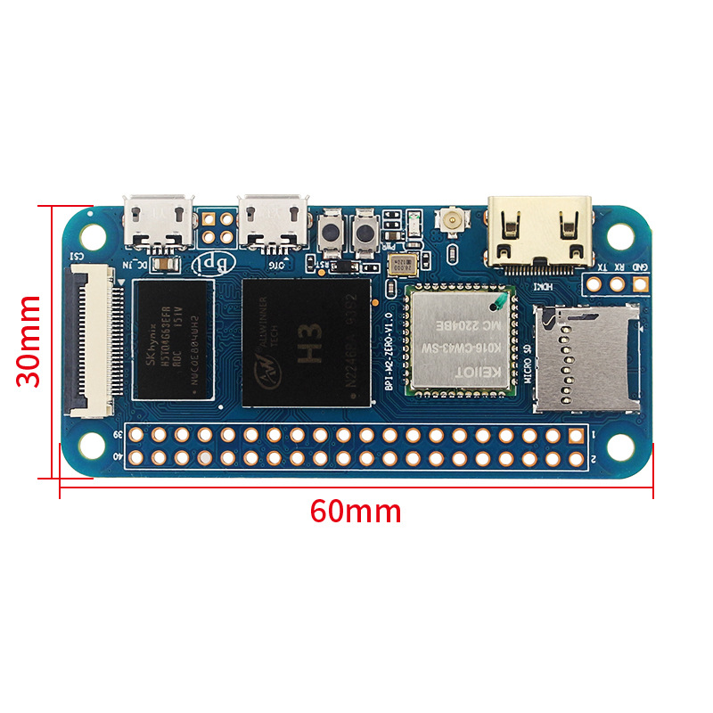 바나나 파이 M2 제로 H3 쿼드 코어 미니 싱글 보드 - Pi Zero 리뷰 및 가격