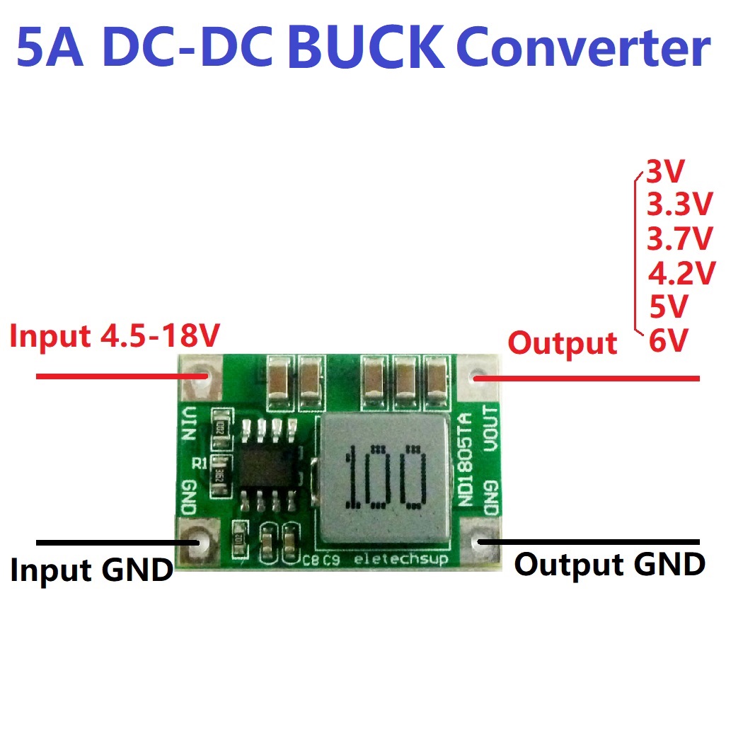 5A 벅(Buck) DC-DC 변환 모듈, 입력 전압  - Raspberry Pi 4 리뷰 및 가격